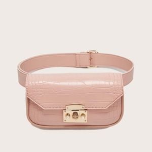 PU croc belt bag
